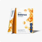 Unicity Balance natural orange flavor dietary supplement box with stick pack