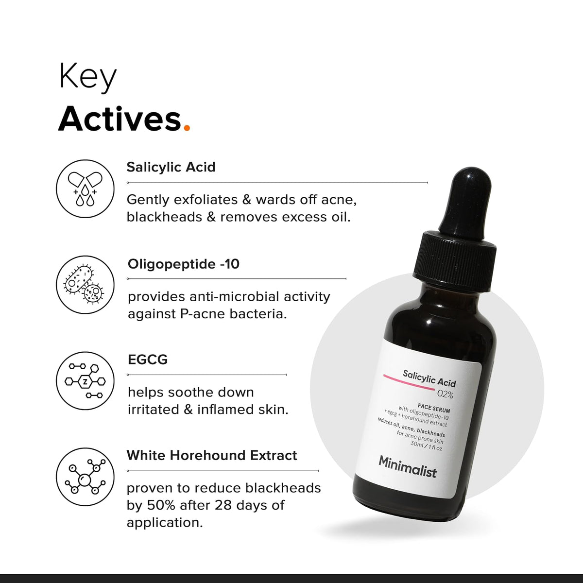 Minimalist Salicylic Acid 2% Serum – BHA Exfoliant for Oily & Acne-Prone Skin 30ml