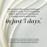 Crème de La Mer Moisturizing Cream, White jar with the claim 'Helped skin recover from barrier damage significantly better in just 3 days,' emphasizing its powerful rejuvenating properties.