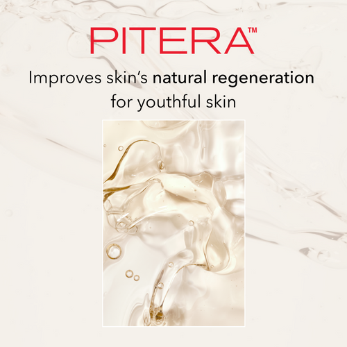 Close-up of the SK-II PITERA Facial Treatment Essence with emphasis on the PITERA™ label, showcasing its unique, skin-rejuvenating formula.