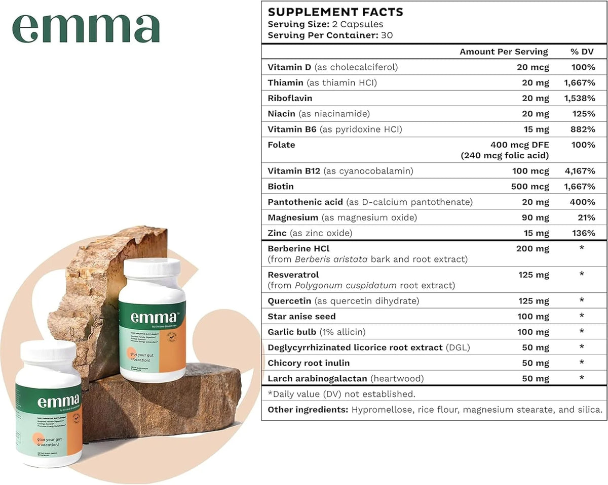 Emma Gut Health Supplement – 60 Capsules