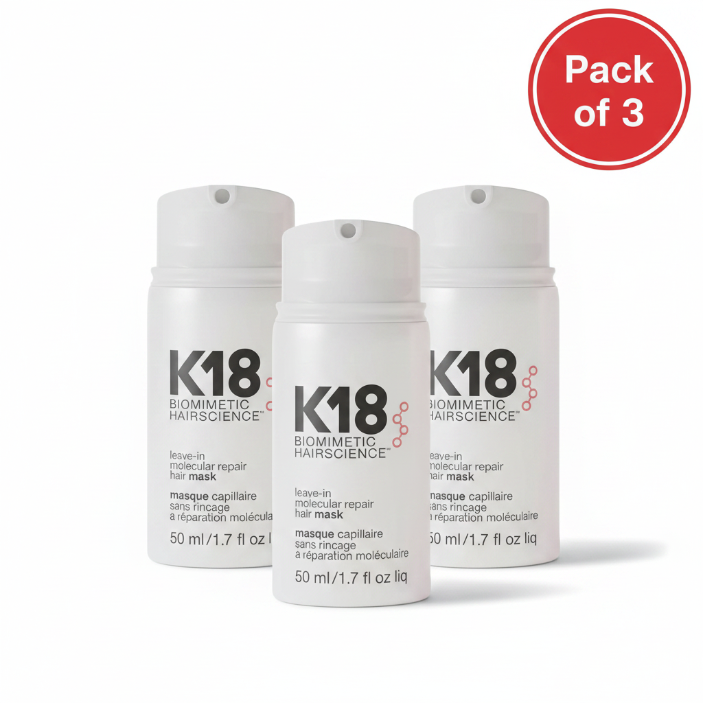 K18 Hair Mask Pack of 3 white background