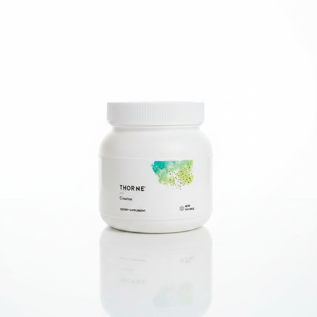 Thorne Creatine white container on clean background