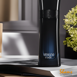Armani Code EDT bottle close-up moody editorial