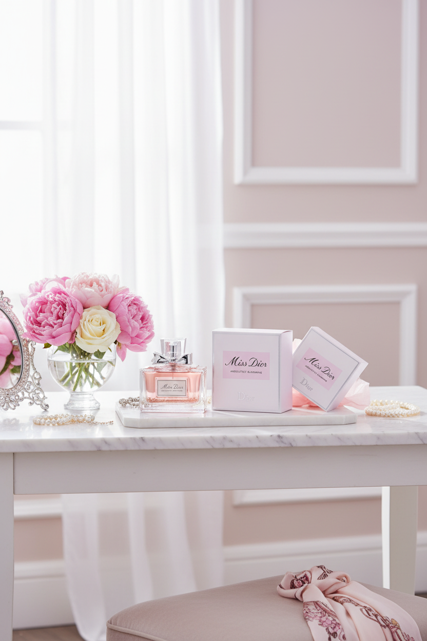 Miss Dior Absolutely Blooming lifestyle vanity display