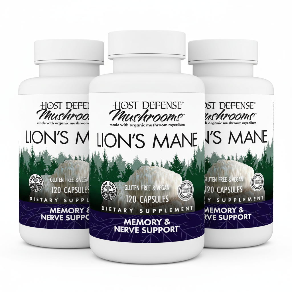 Lion's Mane Pack of 3 - White Background
