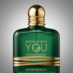 Emporio Armani Stronger With You Sandalwood bottle close-up