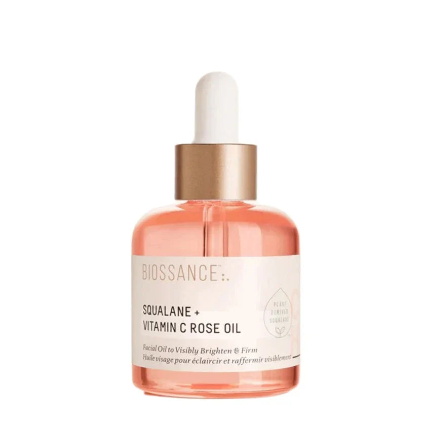 BIOSSANCE Squalane and Vitamin C Rose Oil Front Side